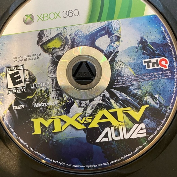 Set Lot 2 Games MX vs ATV Alive & Untamed Xbox 360 No Case - Picture 3 of 4